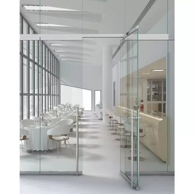 Πόρτα γυαλιού ταλάντευσης Frameless κραμάτων αργιλίου, μετριασμένη εμπορική διπλή πόρτα γυαλιού