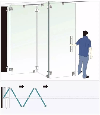 Εσωτερικό Frameless που διπλώνει την πόρτα γυαλιού, δωμάτιο ήλιων μπαλκονιών που η πόρτα Bifold