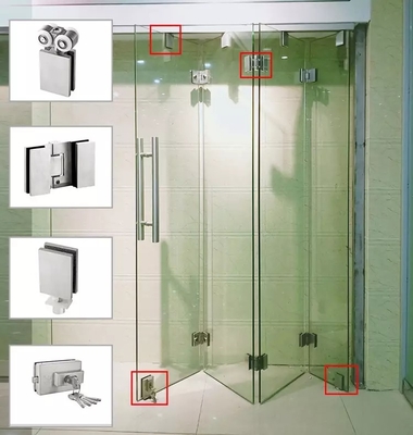 Εσωτερικό Frameless που διπλώνει την πόρτα γυαλιού, δωμάτιο ήλιων μπαλκονιών που η πόρτα Bifold