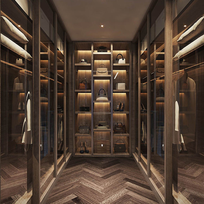 Foshan Factory Glass Door Walk In Closet , Ξύλινες φορητές ντουλάπες ντουλάπας