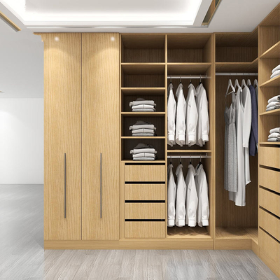 Μοντέρνα ξύλινα έπιπλα κρεβατοκάμαρας Walk in Closet , Προσαρμοσμένη γυαλιστερή ντουλάπα