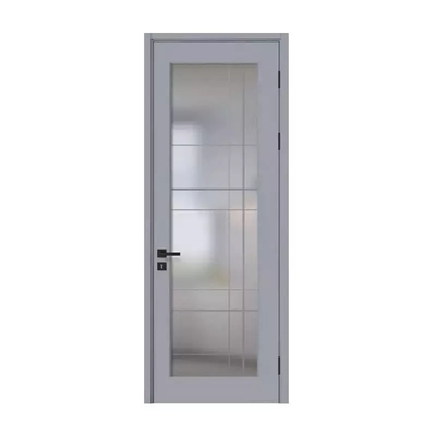 Frosted Glass Μπάνιου Ξύλινη Πόρτα Μοντέρνα Αδιάβροχο Εσωτερικό Ξύλινο 45mm / 50mm
