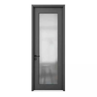 Frosted Glass Μπάνιου Ξύλινη Πόρτα Μοντέρνα Αδιάβροχο Εσωτερικό Ξύλινο 45mm / 50mm