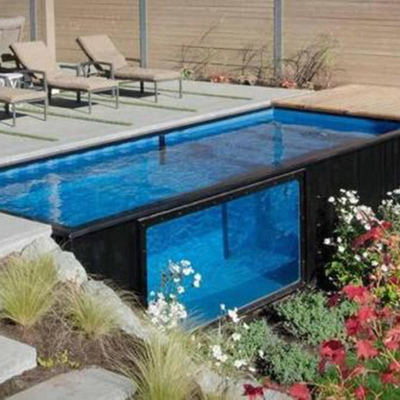 Εξωτερική δομή από χάλυβα 20FT 40FT Προσυσκευασμένη δεξαμενή πισίνα