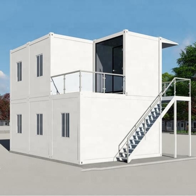 DIY Δύο Στερεόδοξο Κοντέινερ Σπίτι Ελαφρύ Χάλυβα Κτίριο Κινητό Κοντέινερ Σπίτι