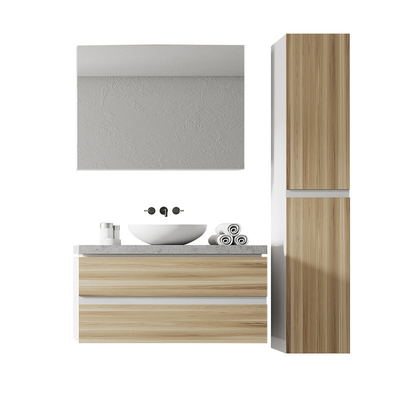 MDF προσαρμοσμένη PVC λουτρών ματαιοδοξία Makeup αποταμίευσης γραφείων τοποθετημένη τοίχος διαστημική