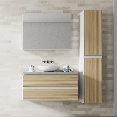 MDF προσαρμοσμένη PVC λουτρών ματαιοδοξία Makeup αποταμίευσης γραφείων τοποθετημένη τοίχος διαστημική