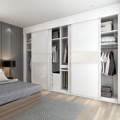 Λευκό λάκκας προσαρμοσμένο Armoire γραφείο συρόμενων πορτών ντουλαπών ξύλινο σύγχρονο