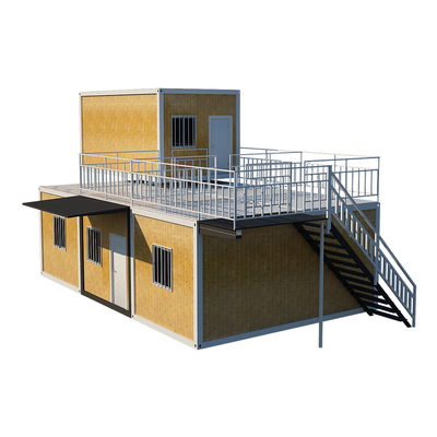Prefab σπίτι 4 κρεβατοκάμαρα δύο εμπορευματοκιβωτίων κοιτώνων σπίτια μεταφορικών κιβωτίων ιστορίας