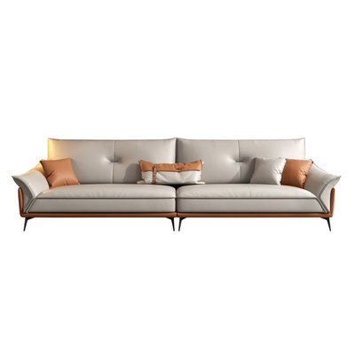 Μικρό Cowhide καναπέδων εγχώριου σκανδιναβικό 3 4 Seater τμηματικό σύνολο καναπέδων δέρματος