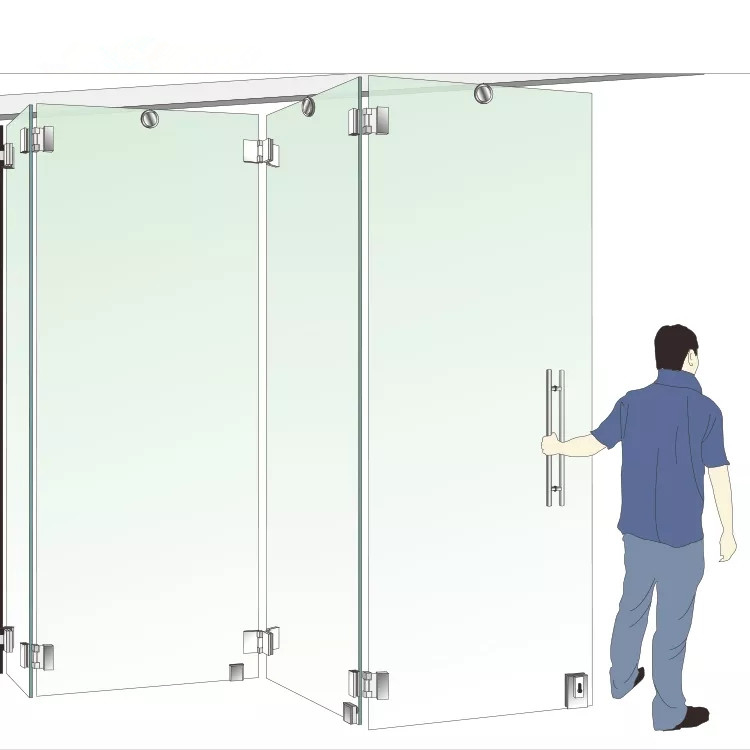 Εσωτερικό Frameless που διπλώνει την πόρτα γυαλιού, δωμάτιο ήλιων μπαλκονιών που η πόρτα Bifold