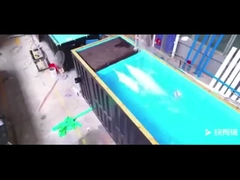 Πολυτελής προκατασκευασμένη μοντέρνα φορητή πισίνα με κοντέινερ με γυάλινο τοίχο υψηλής αντοχής